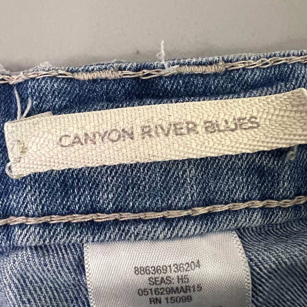 CANYON RIVER BLUES Girls Skinny Distressed With Lace Denim JEANS, Size 7 - Picture 11 of 12